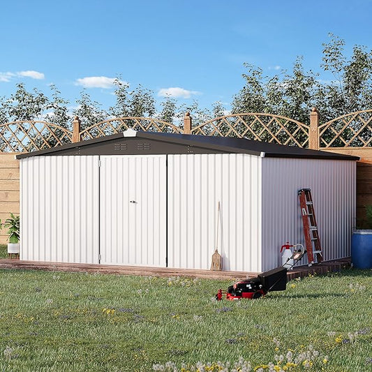 U-MAX Storage Shed 14x12 Outdoor Shed, Large Metal Outside Storage Garden Sheds by U-MAX