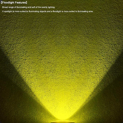 2PCS 4 Inch 60W Led Pod Lights 4x4 Offroad Yellow Driving Lights Flood Beam - Image 8