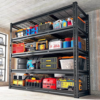 REIBII 48" W Garage Shelves, 5-Tier Garage Shelving Load 2750LBS, Adjustable by REIBII